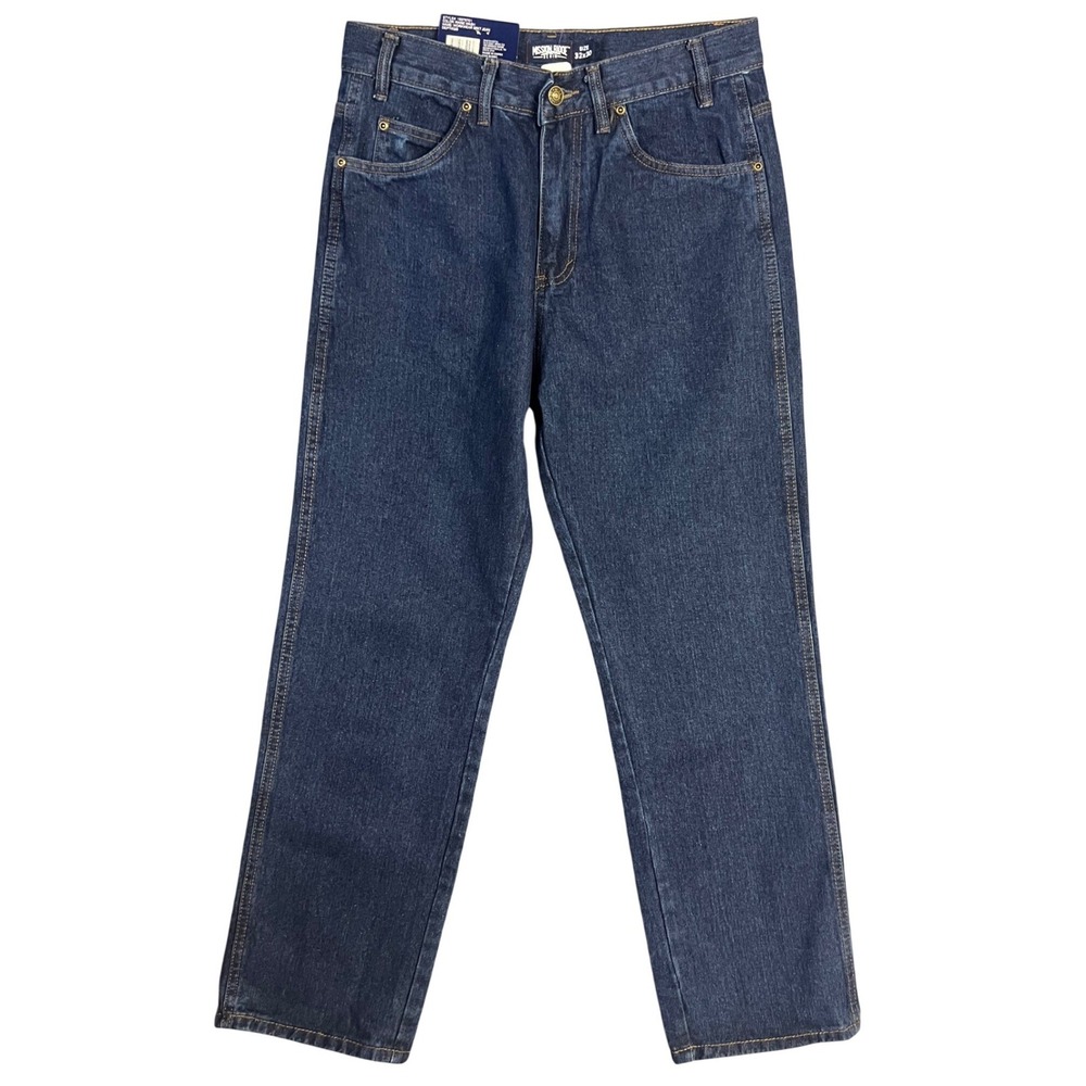 Mission Ridge Denim Straight Workwear Jeans Men 32x30 Blue New Rinse Wash Rugged